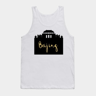 BEIJING CHINA DESIGNER SILHOUETTE SKYLINE ART Tank Top